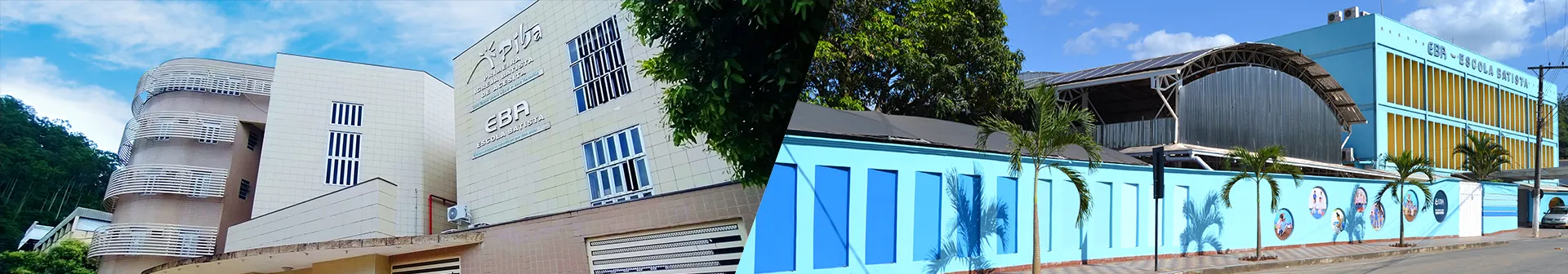 Fotos das fachadas da Unidade I e Unidade II